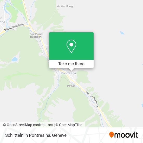 Schlitteln in Pontresina map