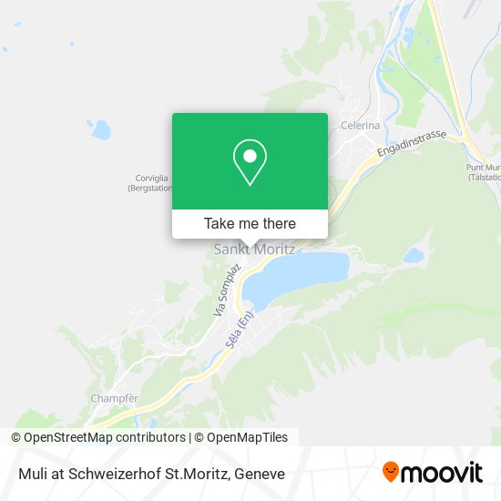 Muli at Schweizerhof St.Moritz map