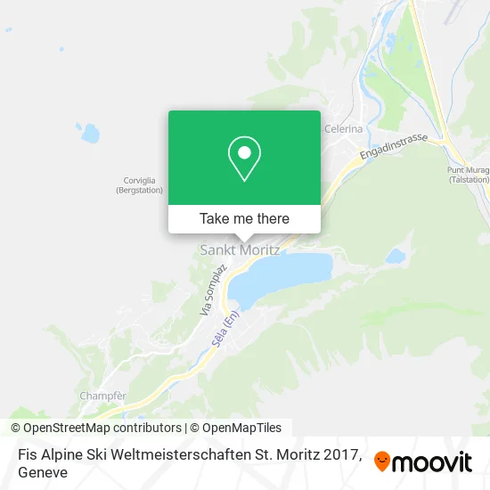 Fis Alpine Ski Weltmeisterschaften St. Moritz 2017 map