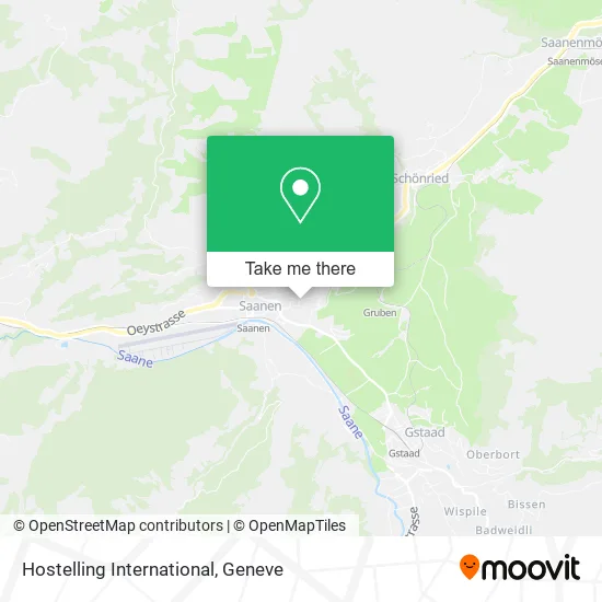 Hostelling International map