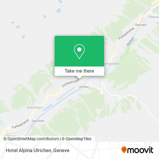 Hotel Alpina Ulrichen map