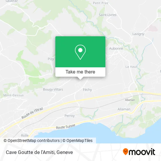 Cave Goutte de l'Amiti map