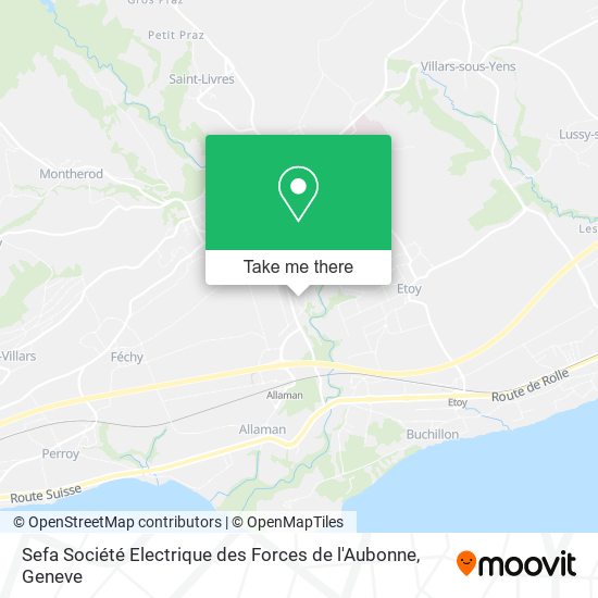 Sefa Société Electrique des Forces de l'Aubonne map