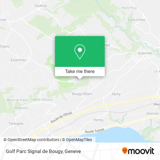 Golf Parc Signal de Bougy map