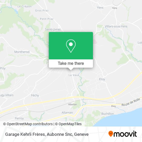 Garage Kehrli Frères, Aubonne Snc map
