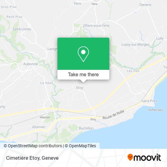 Cimetière Etoy map