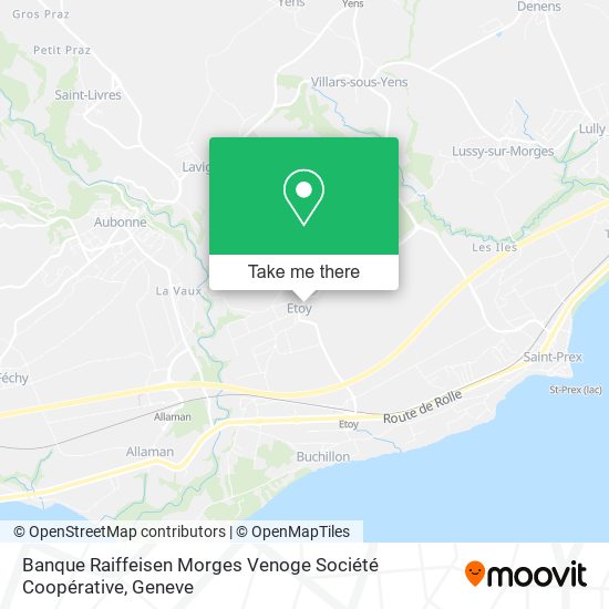 Banque Raiffeisen Morges Venoge Société Coopérative map