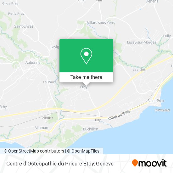 Centre d'Ostéopathie du Prieuré Etoy map