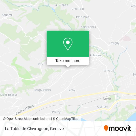 La Table de Chivrageon map