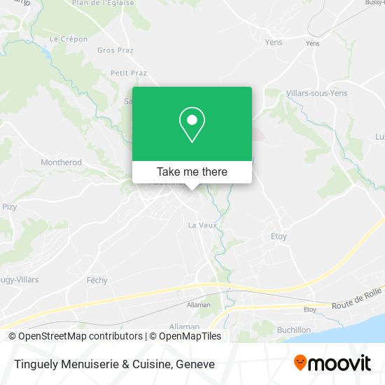 Tinguely Menuiserie & Cuisine map