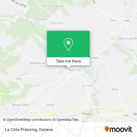La Côte Pressing map