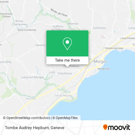 Tombe Audrey Hepburn map