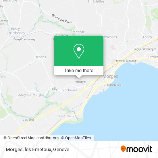 Morges, les Emetaux map