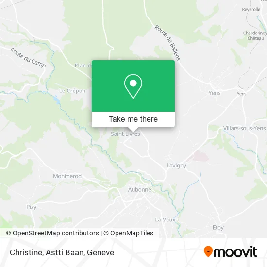 Christine, Astti Baan map