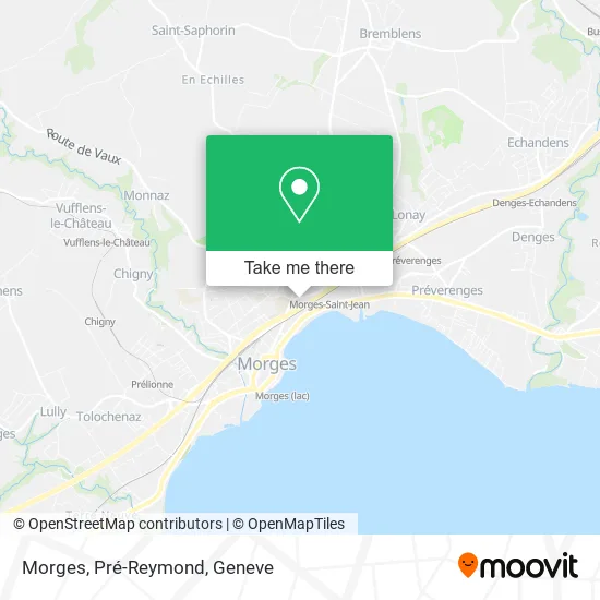 Morges, Pré-Reymond map