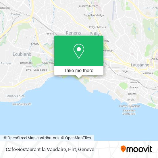 Café-Restaurant la Vaudaire, Hirt map