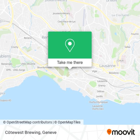 Côtewest Brewing map