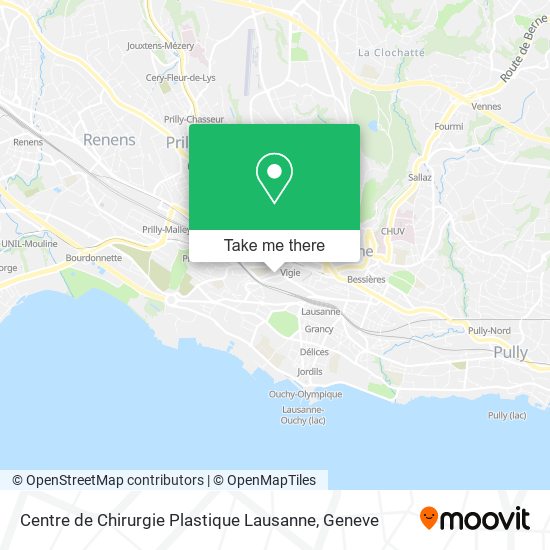 Centre de Chirurgie Plastique Lausanne map