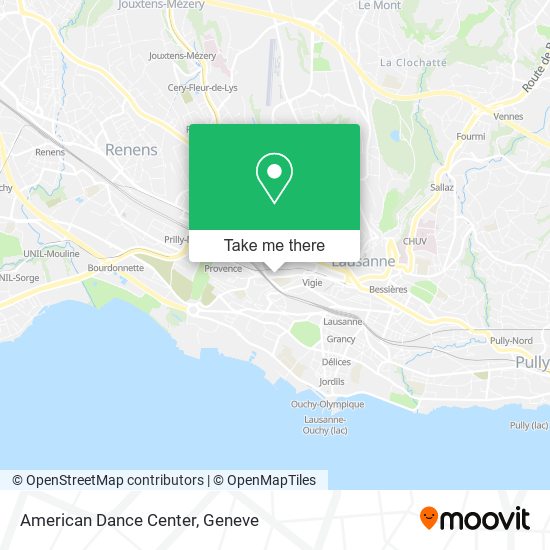 American Dance Center map
