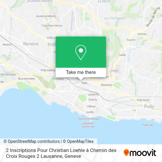 2 Inscriptions Pour Christian Loehle à Chemin des Croix Rouges 2 Lausanne map