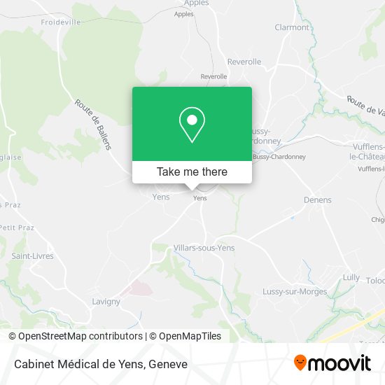 Cabinet Médical de Yens map
