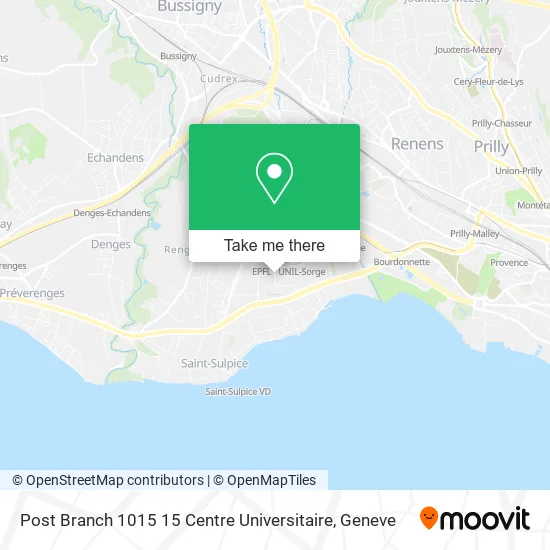 Post Branch 1015 15 Centre Universitaire map