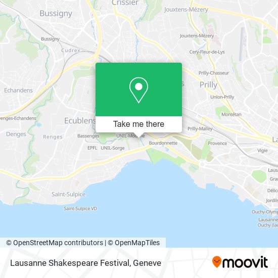 Lausanne Shakespeare Festival map