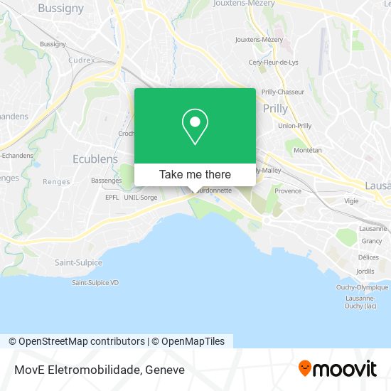 MovE Eletromobilidade map