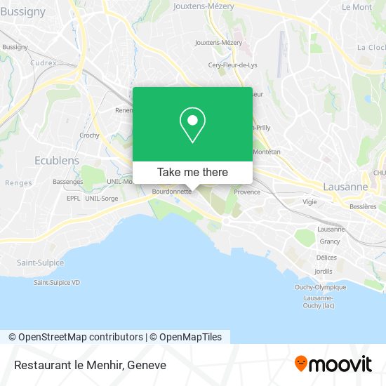 Restaurant le Menhir map