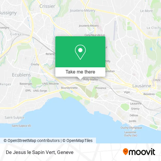 De Jesus le Sapin Vert map