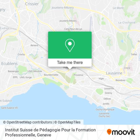 Institut Suisse de Pédagogie Pour la Formation Professionnelle map