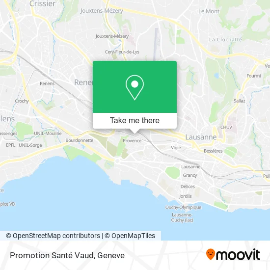 Promotion Santé Vaud map