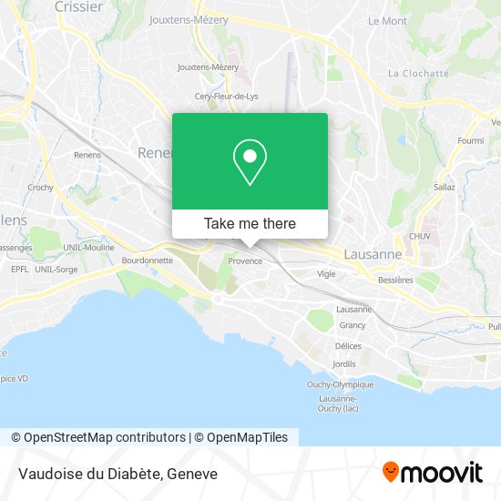 Vaudoise du Diabète map