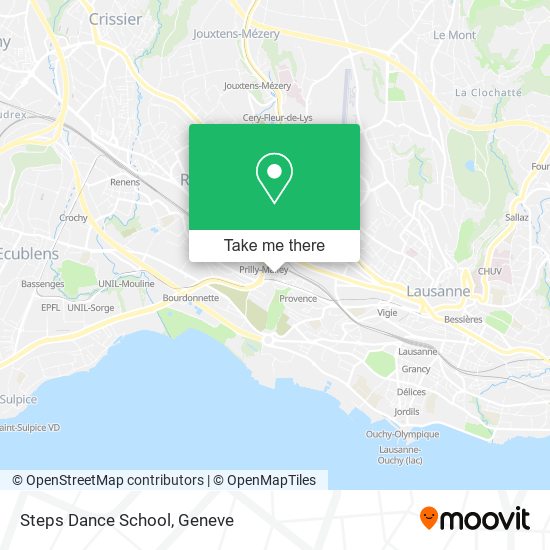 Steps Dance School map