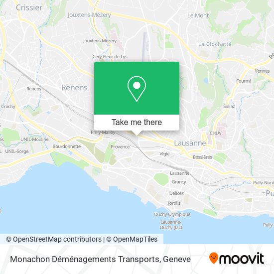Monachon Déménagements Transports map