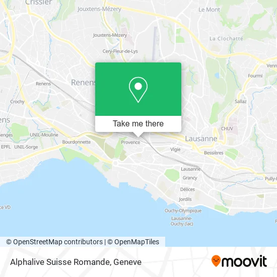 Alphalive Suisse Romande map