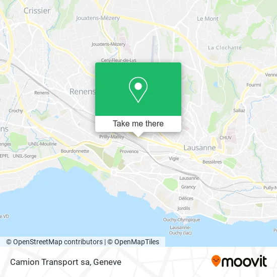 Camion Transport sa map