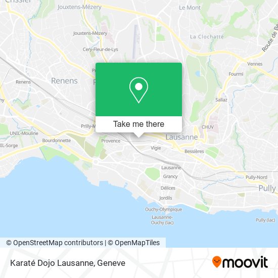 Karaté Dojo Lausanne map