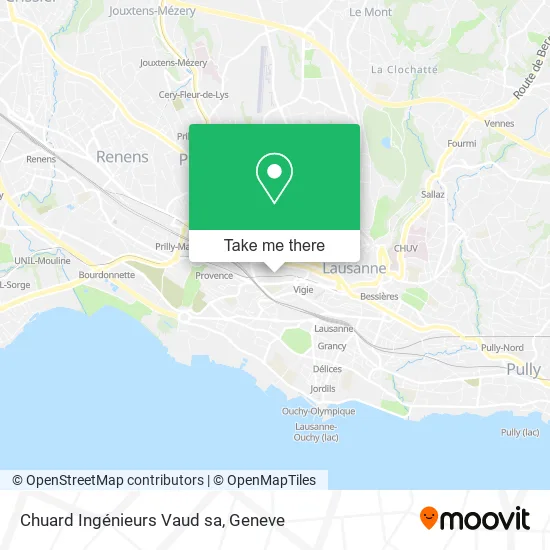 Chuard Ingénieurs Vaud sa map