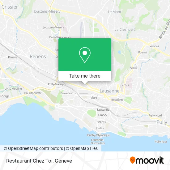 Restaurant Chez Toi map