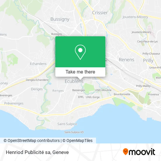 Henriod Publicité sa map