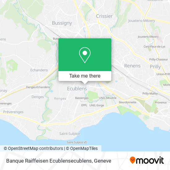 Banque Raiffeisen Ecublensecublens map