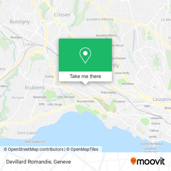 Devillard Romandie map