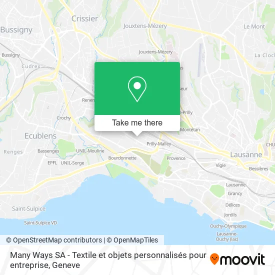 Many Ways SA - Textile et objets personnalisés pour entreprise map