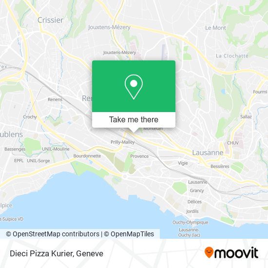Dieci Pizza Kurier map