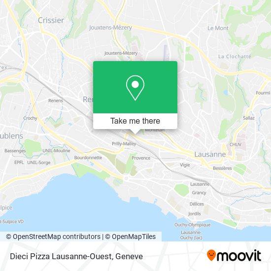 Dieci Pizza Lausanne-Ouest map