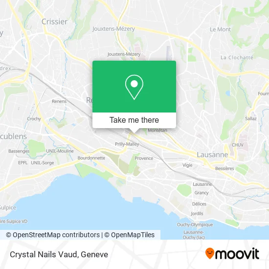 Crystal Nails Vaud map