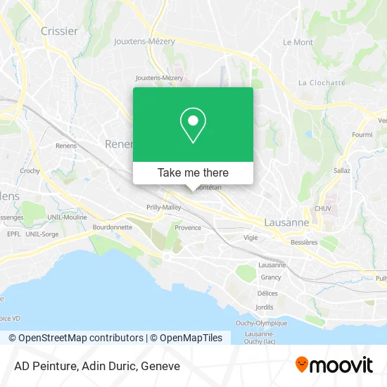 AD Peinture, Adin Duric map