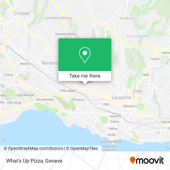 What's Up Pizza map