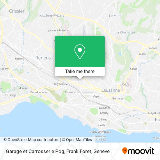Garage et Carrosserie Pog, Frank Foret map